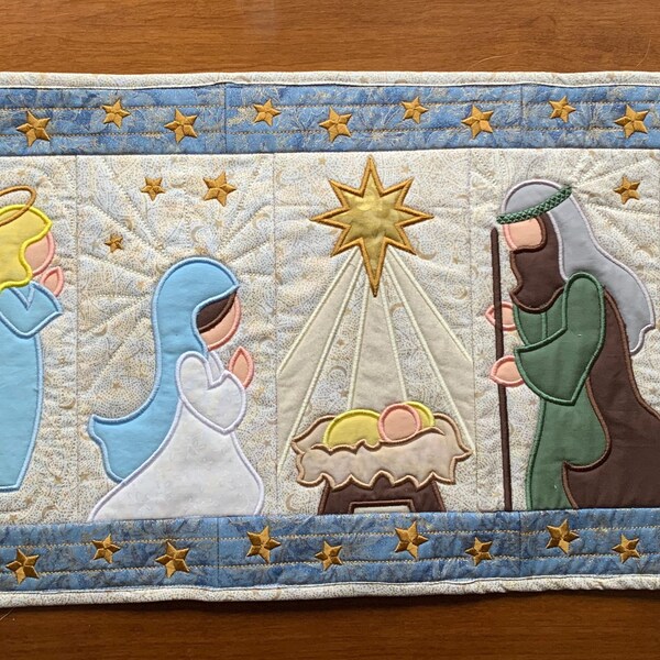 Nativity table runner