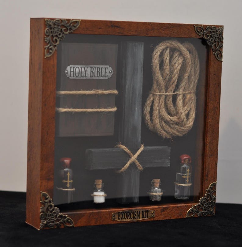 Demonic Vintage Exorcism Kit Shadow Box-demonology- Demons - Etsy