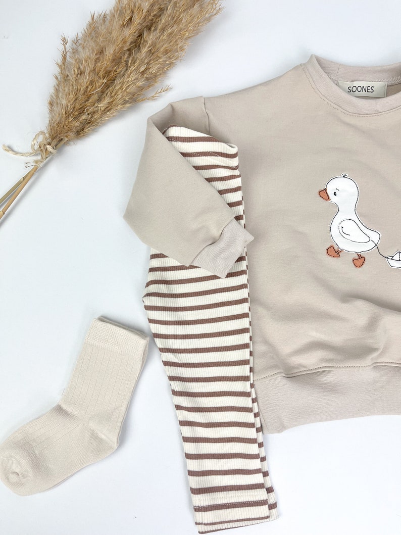 Baby Sweatshirt Goose Sand organic cotton image 1