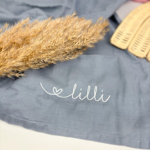 Burp cloth, burp cloth with name, muslin cloth personalized organic cotton cuddle cloth muslin cloth