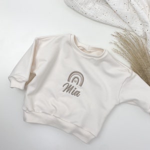 Baby sweatshirt personalized with name Rainbow