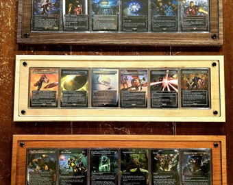 mtg card display stand for toploader trading pokemon, YuGiOh, MtG, Sports etc - 5 pack black The Gathering 6-Card Art Display Case: MTG