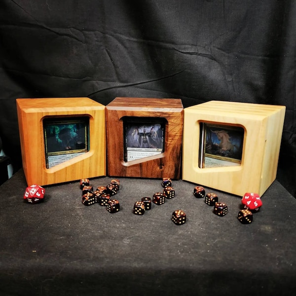 Commander deck box for magic the gathering. Magic the gathering commander deck box,  edh deck box,  double sleeved deck box