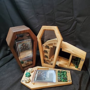 Caixa de caixão de vidro, caixa de dados, combinação de zona de comando. Para magia, o comandante reunido edh. Ou outros jogos de cartas feitos sob encomenda