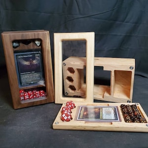Caja de cubierta /Caja de cubierta The Glass Tower / Hecho a pedido / Commander / edh / magic the Gathering /Hecho a pedido /zona de comando /caja de cubierta de madera