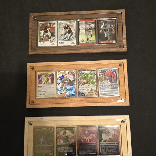 4-Card Display Case: TCG, MTG, Sports Card Holder