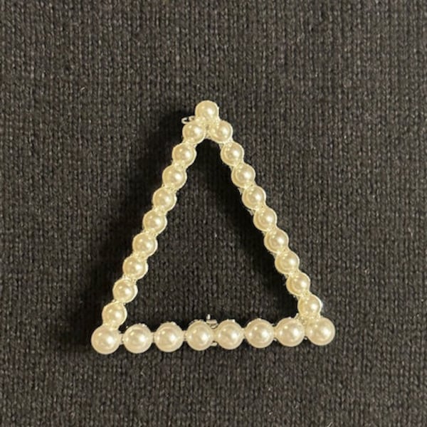 Delta (Triangle) Pearl Pin, Brooch