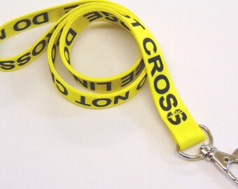 FIRE LINE DO NOT CROSS Lanyard Neck Strap I.D Key Holder Firefighter Holder