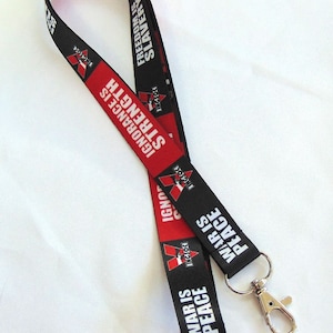WAR is PEACE 1984 double sided printed lanyard 20mm with free UK postage.