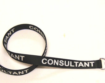 CONSULTANT printed neck strap lanyard 15mm