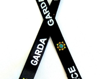 GARDA printed neck strap lanyard 15mm, free UK postage.