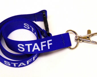 STAFF printed neck strap lanyard 15mm - blue