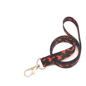 Mini Red Hot Chilli Pepper printed neck strap lanyard 15mm