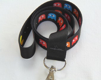 Mr Pac is back printed neck strap lanyard (non-detachable clasp, 20mm width)