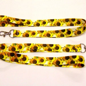 Sunflower printed neck strap lanyard 20mm image 3