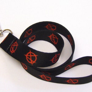 Anarchy printed neck strap lanyard 20mm