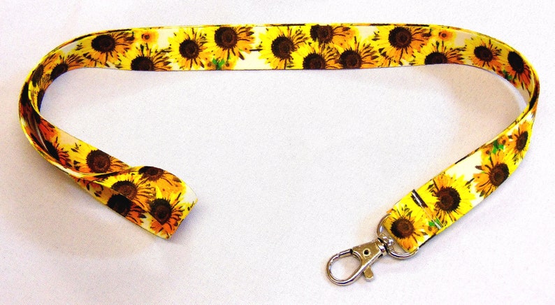 Sunflower printed neck strap lanyard 20mm image 5