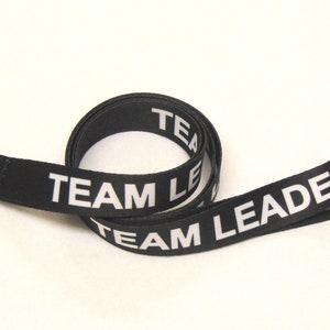 Sleutelkoord voor nekkoord met TEAM LEADER-print 15 mm