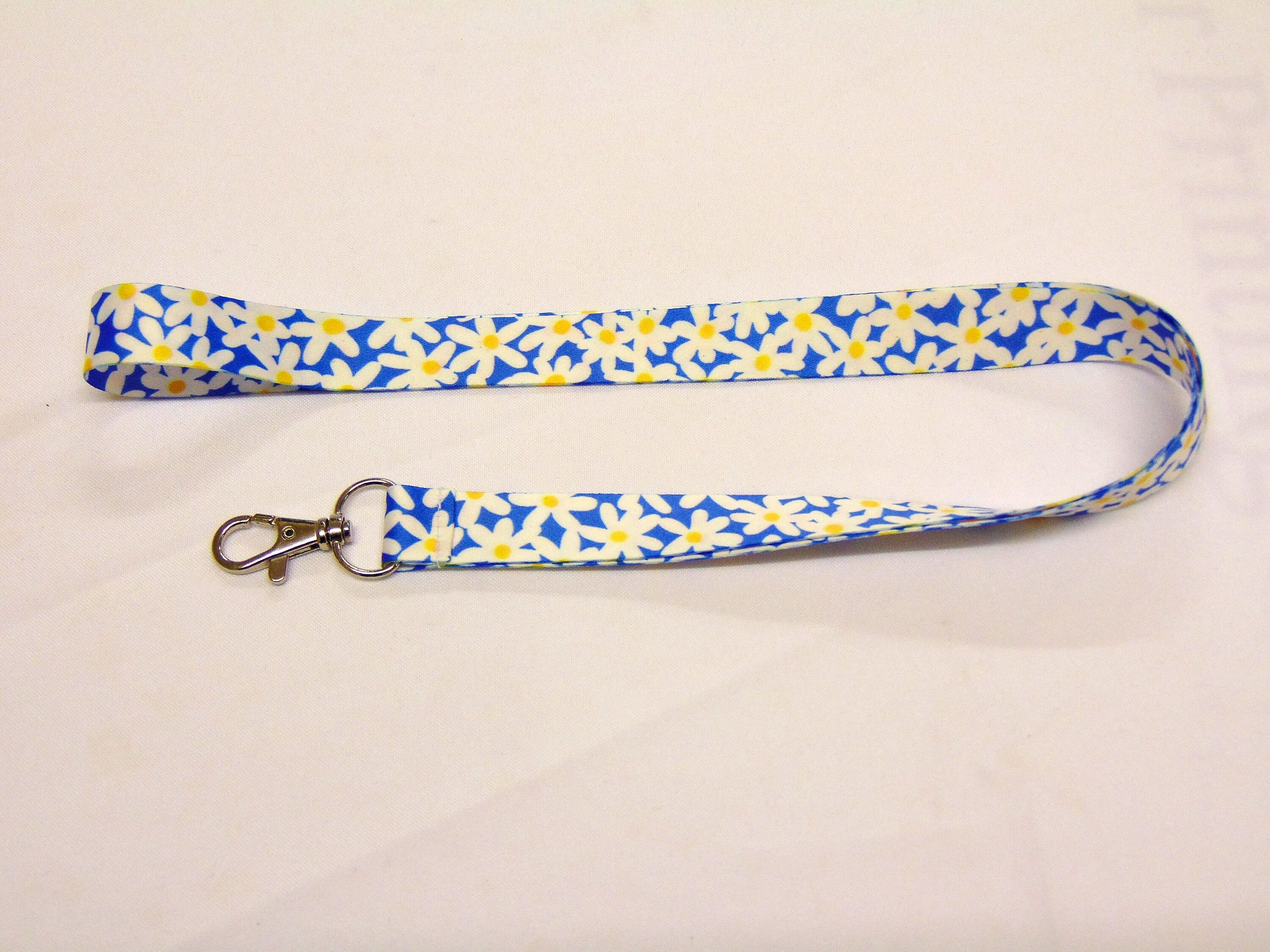 Large Daisy Floral Neck Strap Lanyard 20mm Etsy