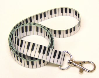 Piano Keys printed neck strap lanyard 15mm