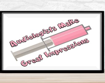 Audiology SVG JPG Audiologists Hearing Aid Ear Impression Instant Download