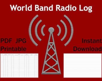 World Band Radio Book Global Broadcasting Logbook Journal Ham Radio Operator