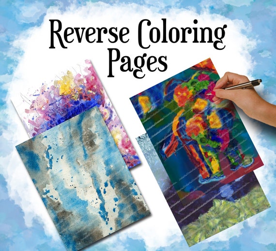 Adult Coloring Sheet PDF Coloring Book Reverse Coloring Sketch
