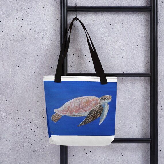 sea turtle beach bag