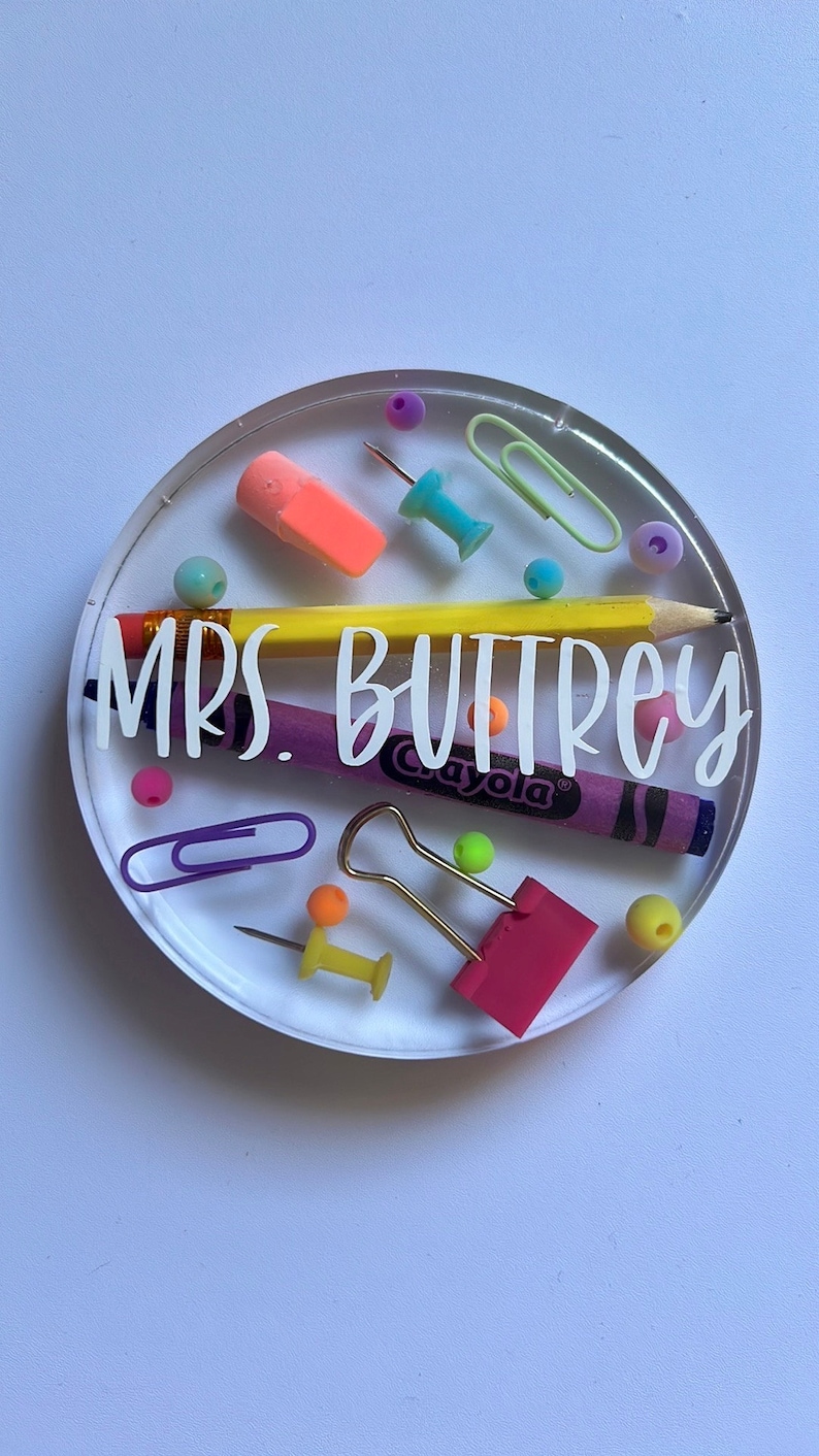 Teacher Resin Coasters Gift for Teachers Etsy