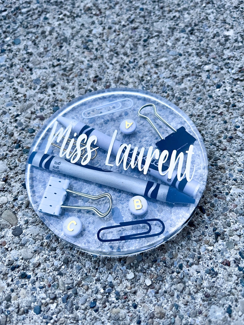 Teacher Resin Coasters Gift for Teachers Etsy