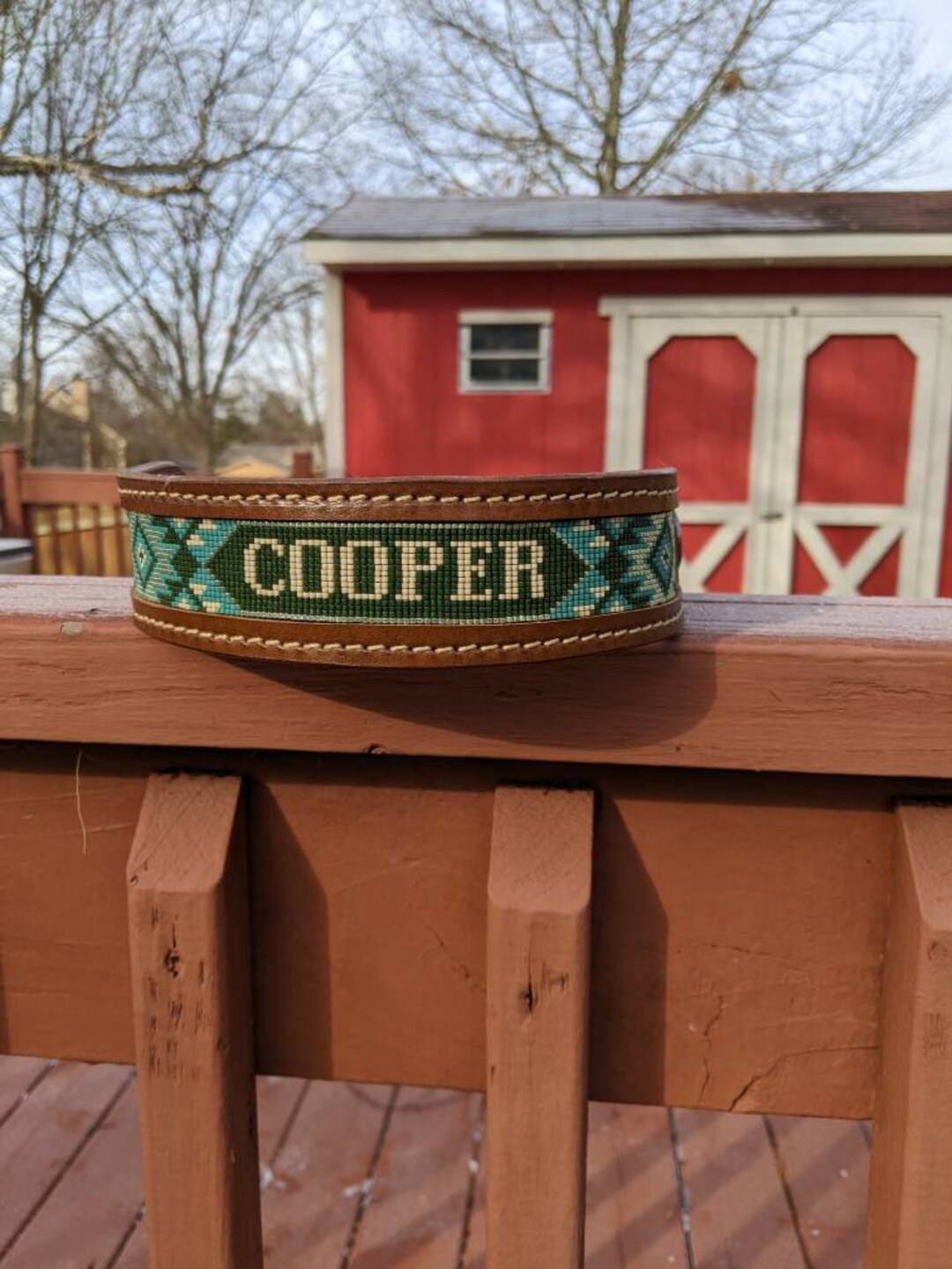 Custom Beaded Dog Collar Etsy