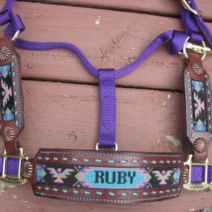 Custom Thunderbird Bead Inlay Halter