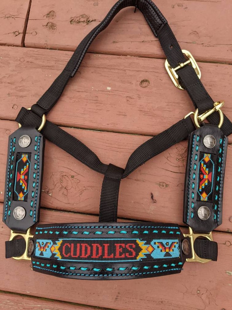 Horse Halters Equestrian Tack Beaded Horse Tack Custom Etsy