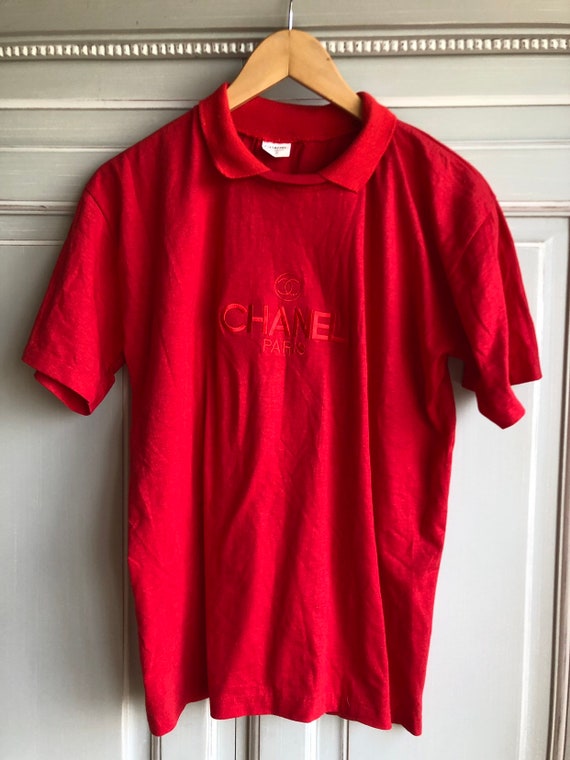 Chanel polo t shirt vintage 90s t shirt