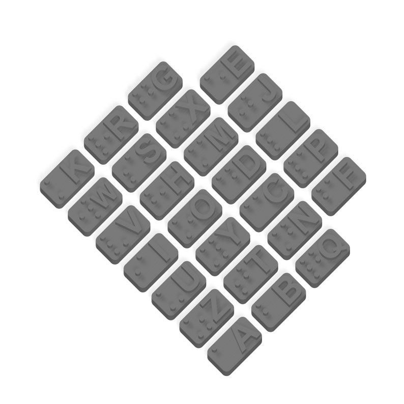 English Braille Alphabet Tiles Etsy