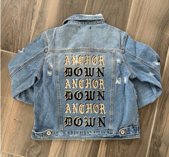 Custom College Denim Jacket Pablo