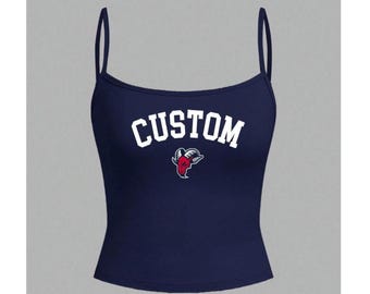 Custom College Apparel, Company, Team, Any School, Essential Skinny strap Tank Top, Custom Tank Top, College Merch, Bed Party, Game Day