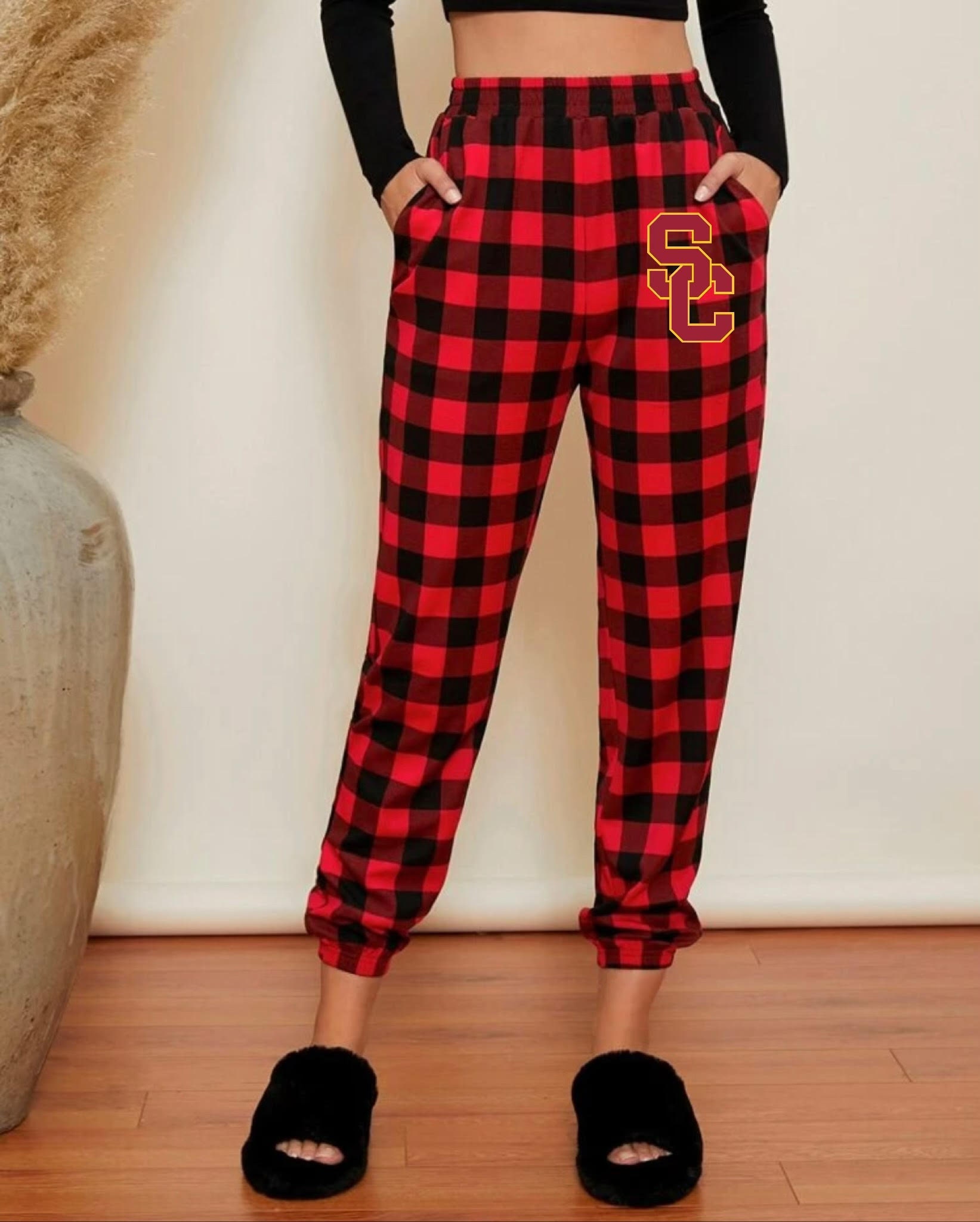Custom College Plaid Pajama Pants 