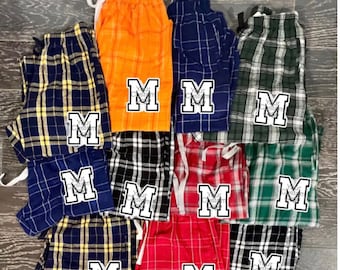 Custom College, Team, Company Logo, Camp Plaid Flannel Boxercraft Pajama Pants Lounge Gift, Bed Party, Graduation Gift, Mens and Womens