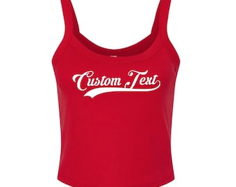 Custom College Apparel, Company, Team, Any School, Baby Strappy Tank Top, Custom Tank Top, College Merch, Bed Party, Game Day, sorority