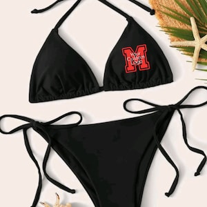 Custom College Apparel, Team or Your Company Logo Bikini Set, Game Day, Tailgate, Bed Party Gift, College Merch, Commitment Gift