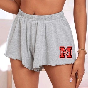 Custom College, Team, Camp, Company Apparel Lettuce Trim Lounge Shorts, Dorm Wear, Bed Party Gift, Commitment, Game Day, Tailgate, Sorority