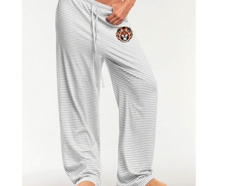 Custom College, Team, Dance, Company Apparel Super Soft Striped Flowy Lounge Pants, Dorm Wear, Bed Party Gift, Commitment, Game Day Tailgate