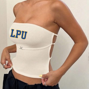 Custom College Apparel, Company, Team, Any School, Trendy Backless Tube Top, Custom Tank Top, College Merch, Bed Party, Game Day