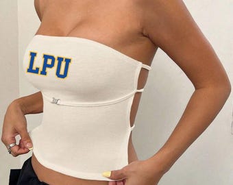 Custom College Apparel, Company, Team, Any School, Trendy Backless Tube Top, Custom Tank Top, College Merch, Bed Party, Game Day