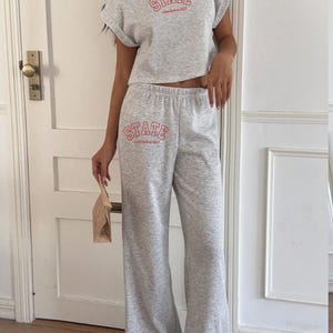 Custom College, Sorority, Tee and Pants Tailgate Set, Custom College Apparel, School Logo, Sorority, Bed Party, College Merch, Football