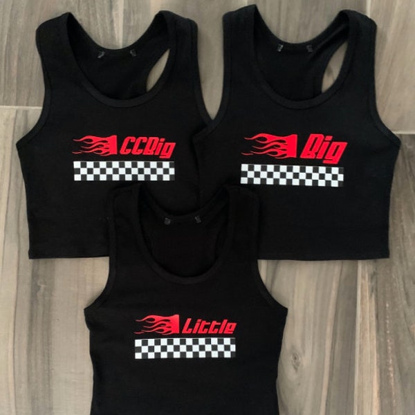 Custom Sorority Big Little Race Car Tanks Etsy