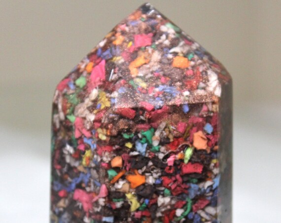 Fruity Pebbles Quartz Crystal - 3 inch Resin Model Colorful Cast!