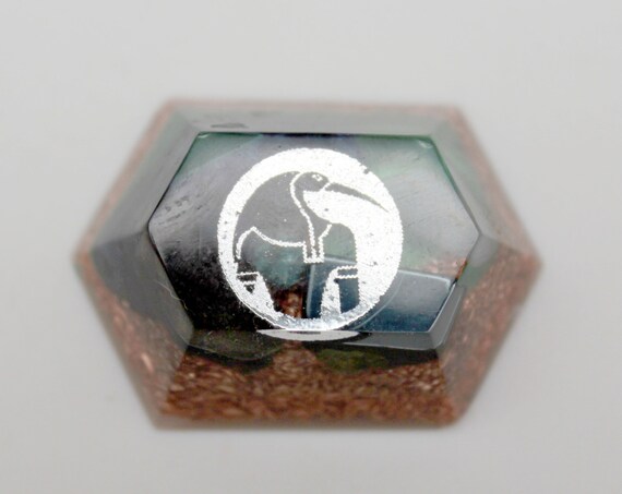 Thoth Foil Mini Altar Orgone Energy Blue Sodalite Black Hematite, Smoky Quartz and Celestite - 1.6 inch Pocket Sized Magic Charm -
