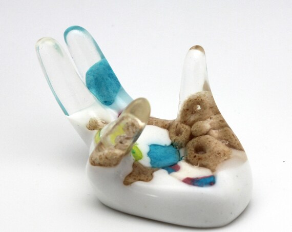 Wat? Lucky Charm Cereal Handstand - Display Stand - Holds Items for Display - Spheres, Minerals, Crystals, Business Cards Unique Food Oddity
